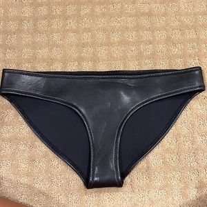 Black pleather triangl bottoms